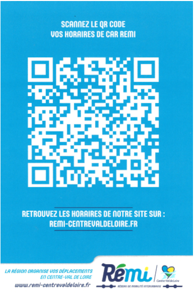 QR code REMI horaires Lignes